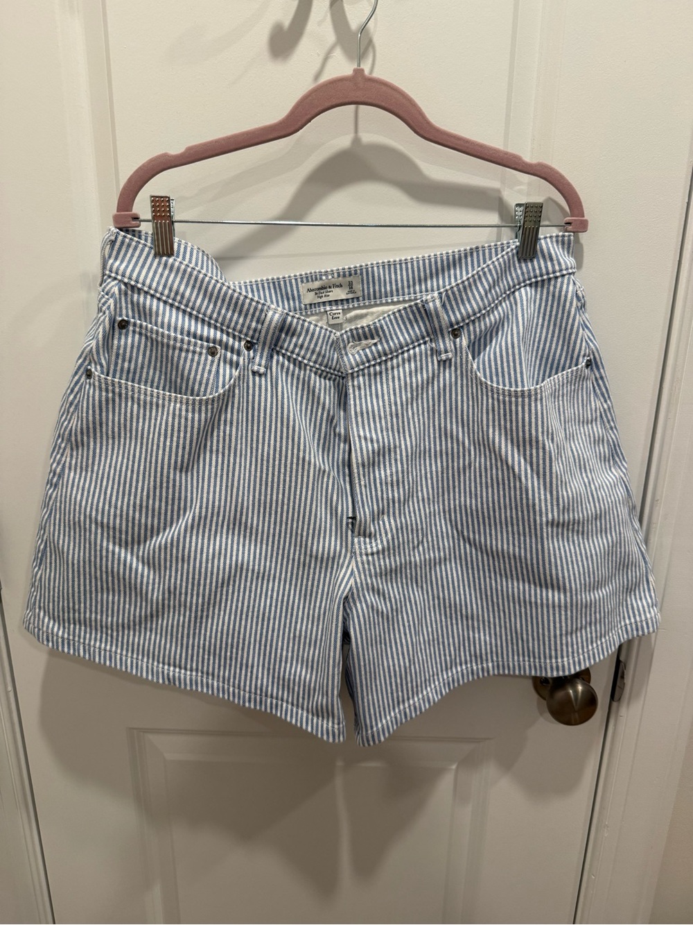 Abercrombie & Fitch The Dad Short High Rise Curve Love Striped Women’s 33/16